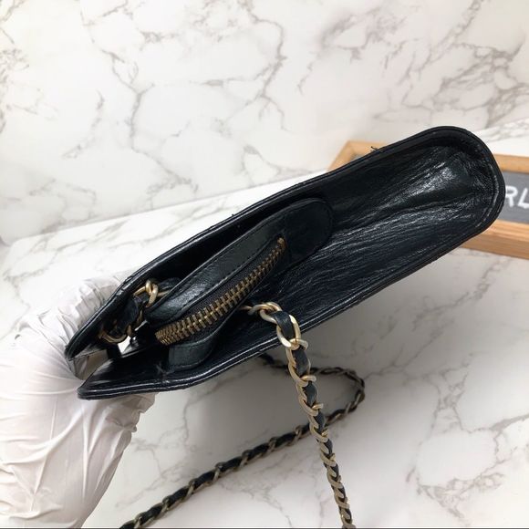 SOLD ✅ CHANEL Vintage CC Quilted Classic Single Flap Bag in Black Lambskin - Picture 7 of 13